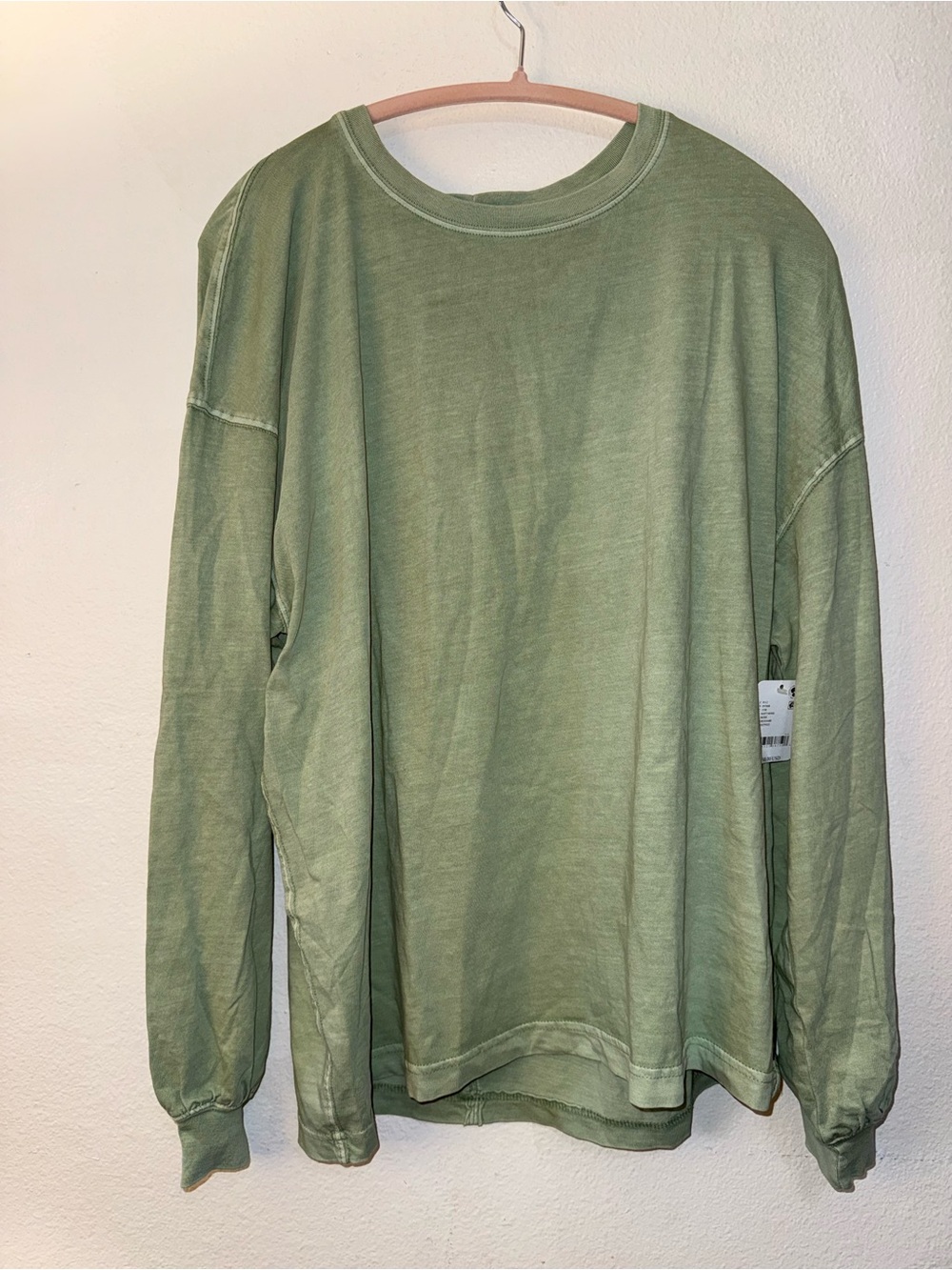 We The Free Minimalist Soft Moss Long Sleeve Tee